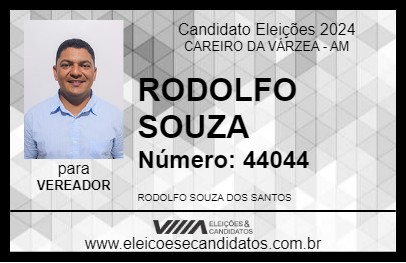 Candidato RODOLFO SOUZA 2024 - CAREIRO DA VÁRZEA - Eleições