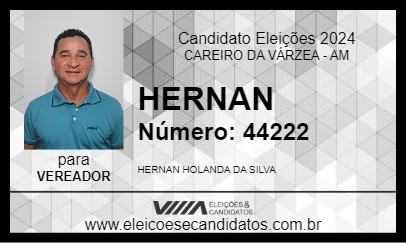 Candidato HERNAN 2024 - CAREIRO DA VÁRZEA - Eleições