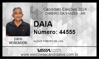 Candidato DAIA 2024 - CAREIRO DA VÁRZEA - Eleições