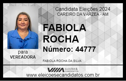 Candidato FABIOLA ROCHA 2024 - CAREIRO DA VÁRZEA - Eleições