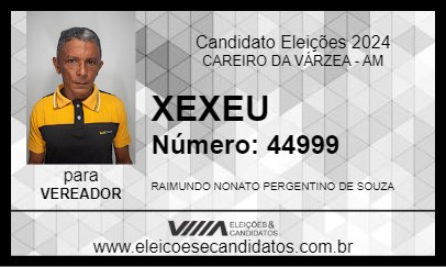 Candidato XEXEU 2024 - CAREIRO DA VÁRZEA - Eleições