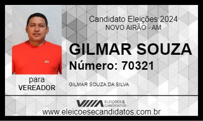 Candidato GILMAR SOUZA 2024 - NOVO AIRÃO - Eleições