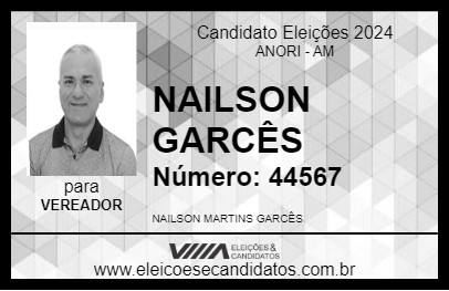 Candidato NAILSON GARCÊS 2024 - ANORI - Eleições