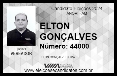 Candidato ELTON GONÇALVES 2024 - ANORI - Eleições