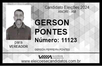 Candidato GERSON PONTES 2024 - ANORI - Eleições