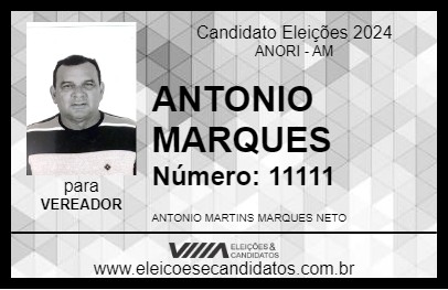 Candidato ANTONIO MARQUES 2024 - ANORI - Eleições