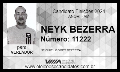 Candidato NEYK BEZERRA 2024 - ANORI - Eleições