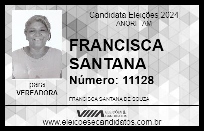 Candidato FRANCISCA SANTANA 2024 - ANORI - Eleições