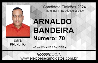 Candidato ARNALDO BANDEIRA 2024 - CAREIRO DA VÁRZEA - Eleições