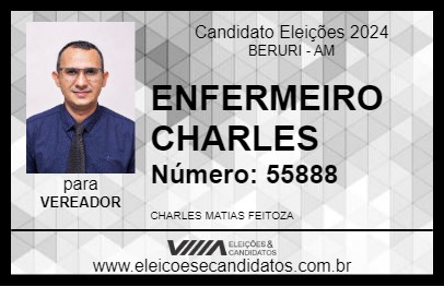 Candidato ENFERMEIRO CHARLES 2024 - BERURI - Eleições