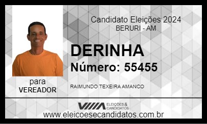 Candidato DERINHA 2024 - BERURI - Eleições