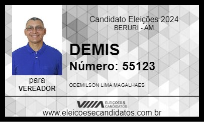 Candidato DEMIS  2024 - BERURI - Eleições