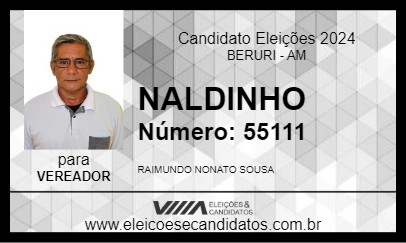 Candidato NALDINHO 2024 - BERURI - Eleições