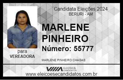 Candidato MARLENE PINHEIRO 2024 - BERURI - Eleições