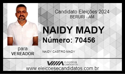 Candidato NAIDY MADY 2024 - BERURI - Eleições