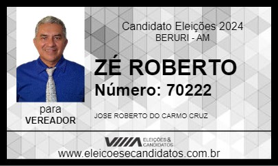 Candidato ZÉ ROBERTO 2024 - BERURI - Eleições