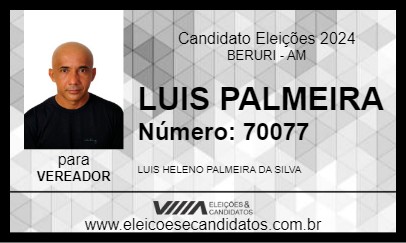 Candidato LUIS PALMEIRA 2024 - BERURI - Eleições