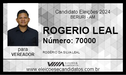 Candidato ROGERIO LEAL 2024 - BERURI - Eleições