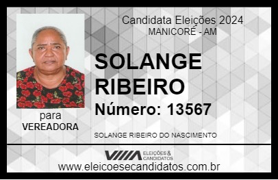 Candidato SOLANGE RIBEIRO 2024 - MANICORÉ - Eleições