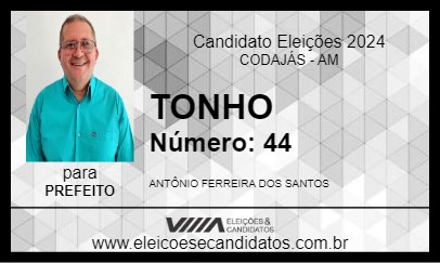 Candidato TONHO 2024 - CODAJÁS - Eleições