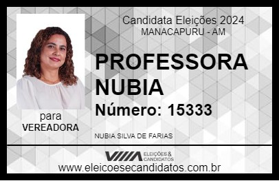 Candidato PROFESSORA NUBIA 2024 - MANACAPURU - Eleições