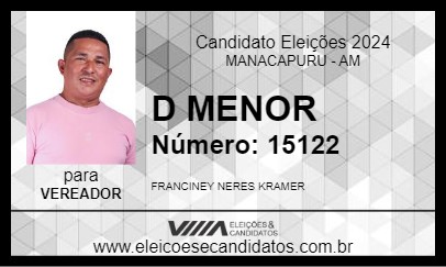 Candidato D  MENOR 2024 - MANACAPURU - Eleições