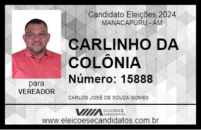 Candidato CARLINHO DA COLÔNIA 2024 - MANACAPURU - Eleições