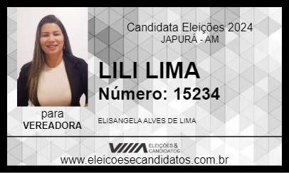 Candidato LILI LIMA 2024 - JAPURÁ - Eleições