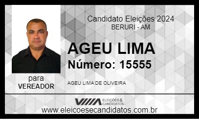 Candidato AGEU LIMA 2024 - BERURI - Eleições