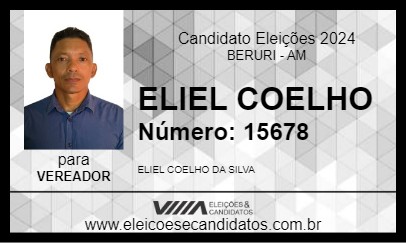 Candidato ELIEL COELHO 2024 - BERURI - Eleições