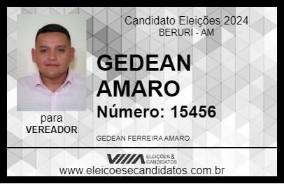 Candidato GEDEAN AMARO 2024 - BERURI - Eleições