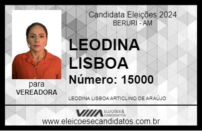 Candidato LEODINA LISBOA 2024 - BERURI - Eleições