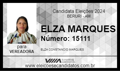 Candidato ELZA MARQUES 2024 - BERURI - Eleições