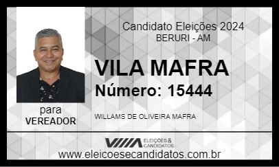 Candidato VILA MAFRA 2024 - BERURI - Eleições