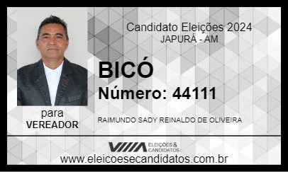 Candidato BICÓ 2024 - JAPURÁ - Eleições