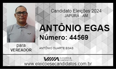 Candidato ANTÔNIO EGAS 2024 - JAPURÁ - Eleições