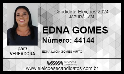 Candidato EDNA GOMES 2024 - JAPURÁ - Eleições