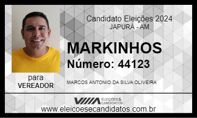 Candidato MARKINHOS 2024 - JAPURÁ - Eleições