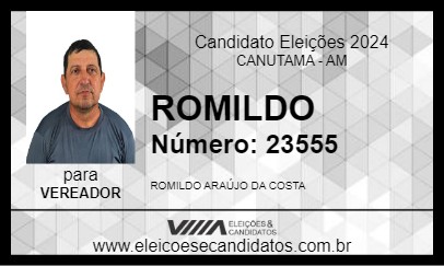 Candidato ROMILDO 2024 - CANUTAMA - Eleições