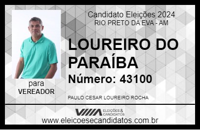 Candidato LOUREIRO DO PARAÍBA 2024 - RIO PRETO DA EVA - Eleições