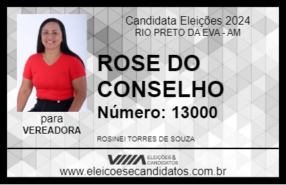 Candidato ROSE DO CONSELHO 2024 - RIO PRETO DA EVA - Eleições