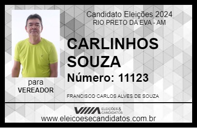 Candidato CARLINHOS SOUZA 2024 - RIO PRETO DA EVA - Eleições