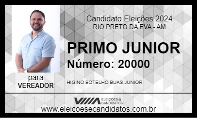 Candidato PRIMO JUNIOR 2024 - RIO PRETO DA EVA - Eleições