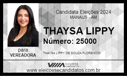 Candidato THAYSA LIPPY 2024 - MANAUS - Eleições