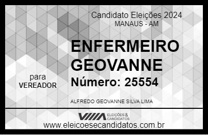 Candidato ENFERMEIRO GEOVANNE 2024 - MANAUS - Eleições