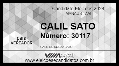 Candidato CALIL SATO 2024 - MANAUS - Eleições