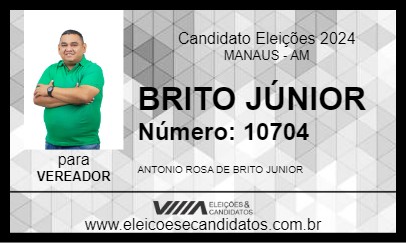 Candidato BRITO JÚNIOR 2024 - MANAUS - Eleições