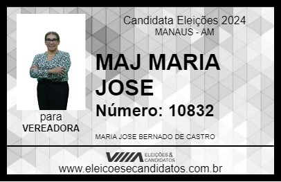 Candidato MAJ MARIA JOSE 2024 - MANAUS - Eleições