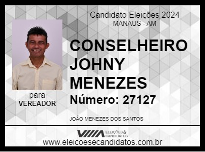 Candidato CONSELHEIRO JOHNY MENEZES 2024 - MANAUS - Eleições