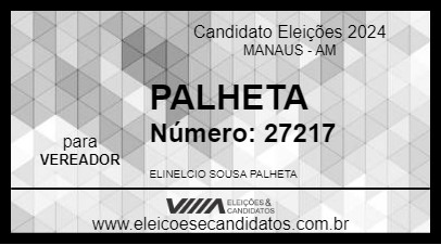 Candidato PALHETA 2024 - MANAUS - Eleições